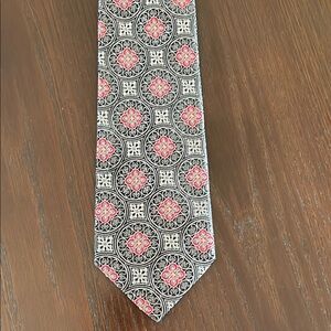 Jos. A. Banks Signature Collection - Black and Red Tie with Geometric Design